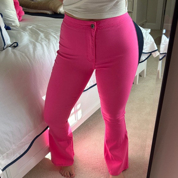 H&M Bright Pink Flare Pants - Picture 6 of 6